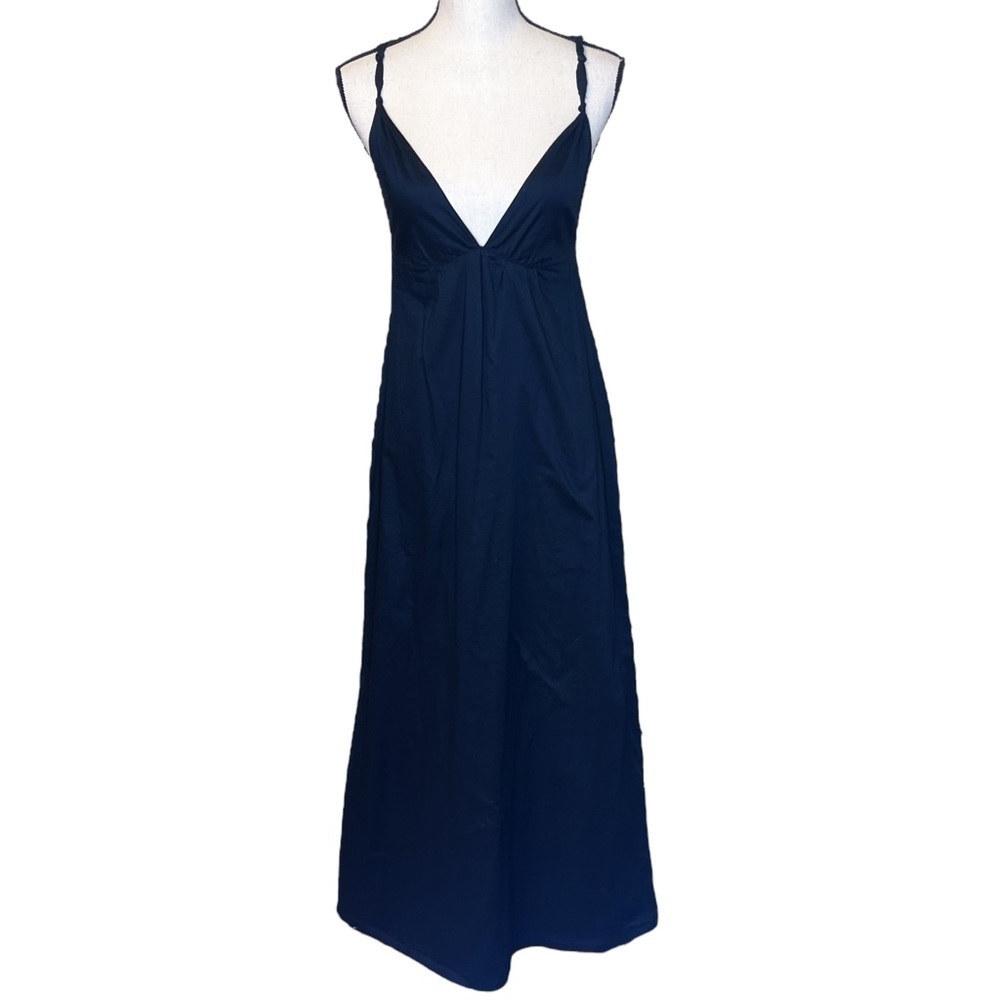 Tysa Black Deep V Neck Lightweight Summer Resort Beach Maxi Dress‎ Womens 2